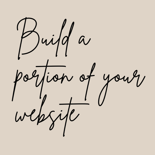 Build A Portion Of Your Website - Weisheipl and Company 